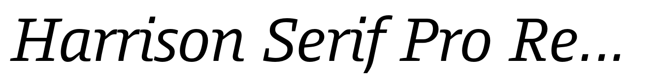 Harrison Serif Pro Regular Italic